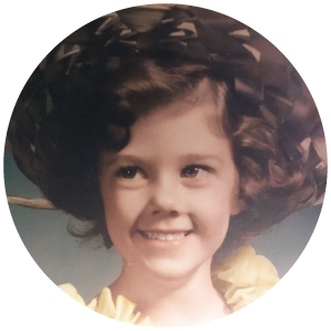 Childhood photo of Lani Brockman, Founding Artistic Director at StoryBook Theater & Studio East Training for the Performing Arts