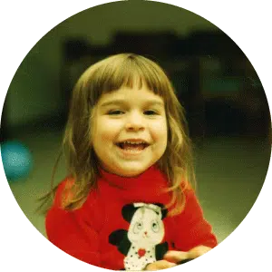 Childhood photo of Amanda McGee, Registrar & Office Manager at StoryBook Theater & Studio East Training for the Performing Arts