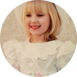 Childhood photo of Meg Bartosovsky, Marketing & Communications Manager at StoryBook Theater & Studio East Training for the Performing Arts